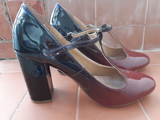 Zapatos tacón ancho