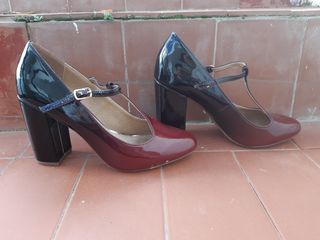 Zapatos tacón ancho