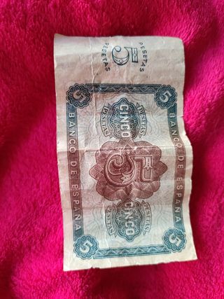Billete d cinco pesetas
