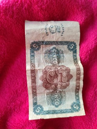 Billete d cinco pesetas