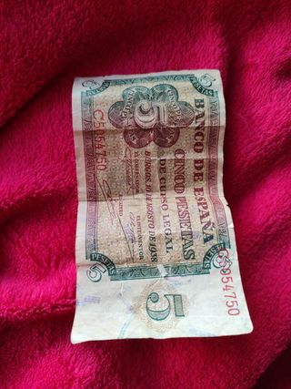 Billete d cinco pesetas