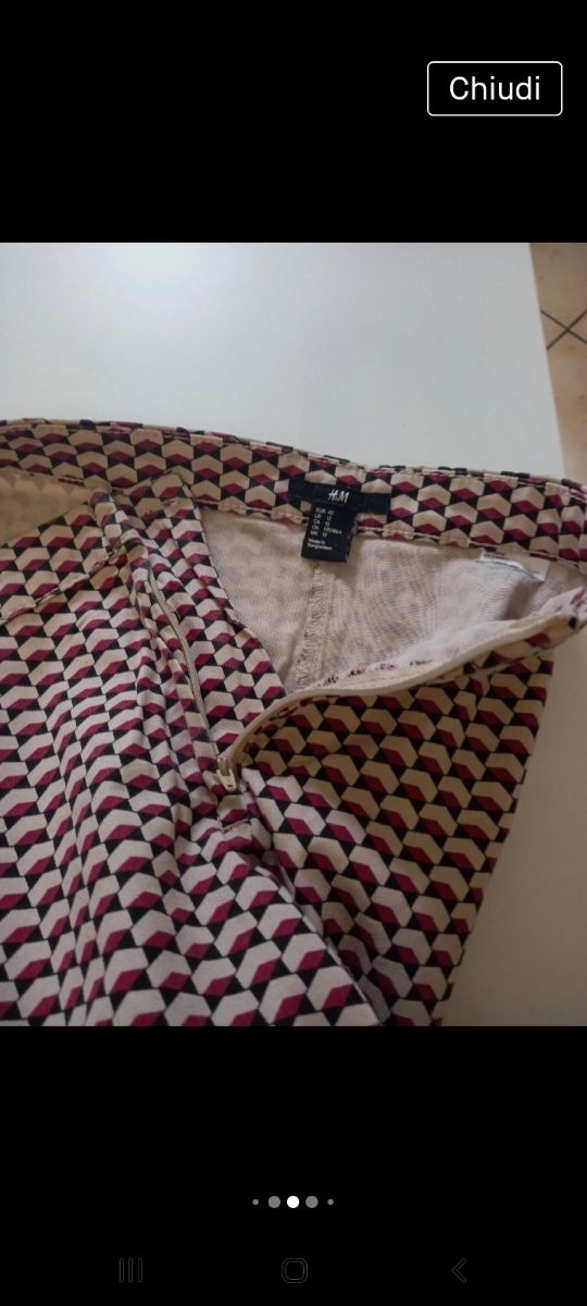 H&M pantaloni motivo geometrico