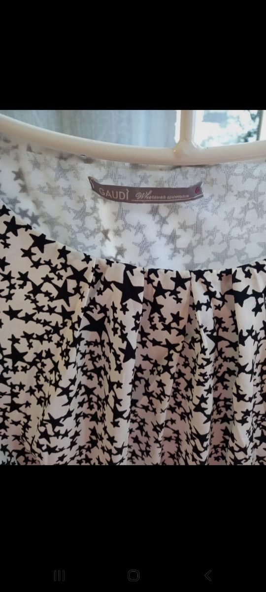 Gaudi' mini abito bianco stelline nere