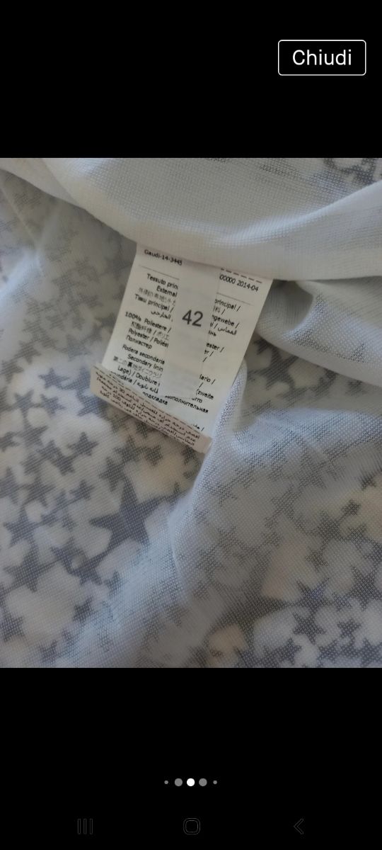 Gaudi' mini abito bianco stelline nere