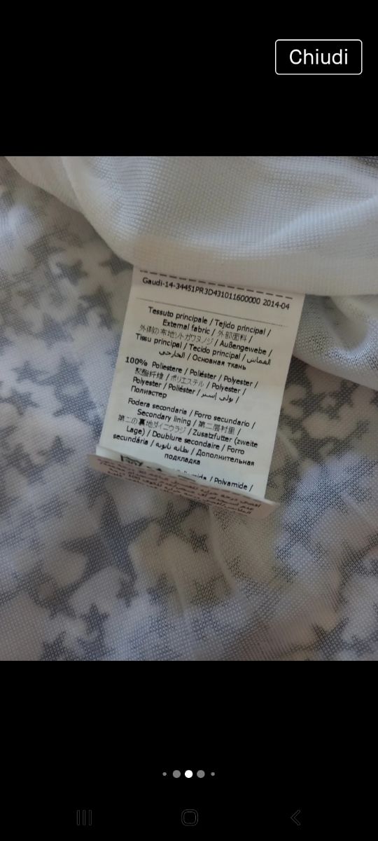 Gaudi' mini abito bianco stelline nere