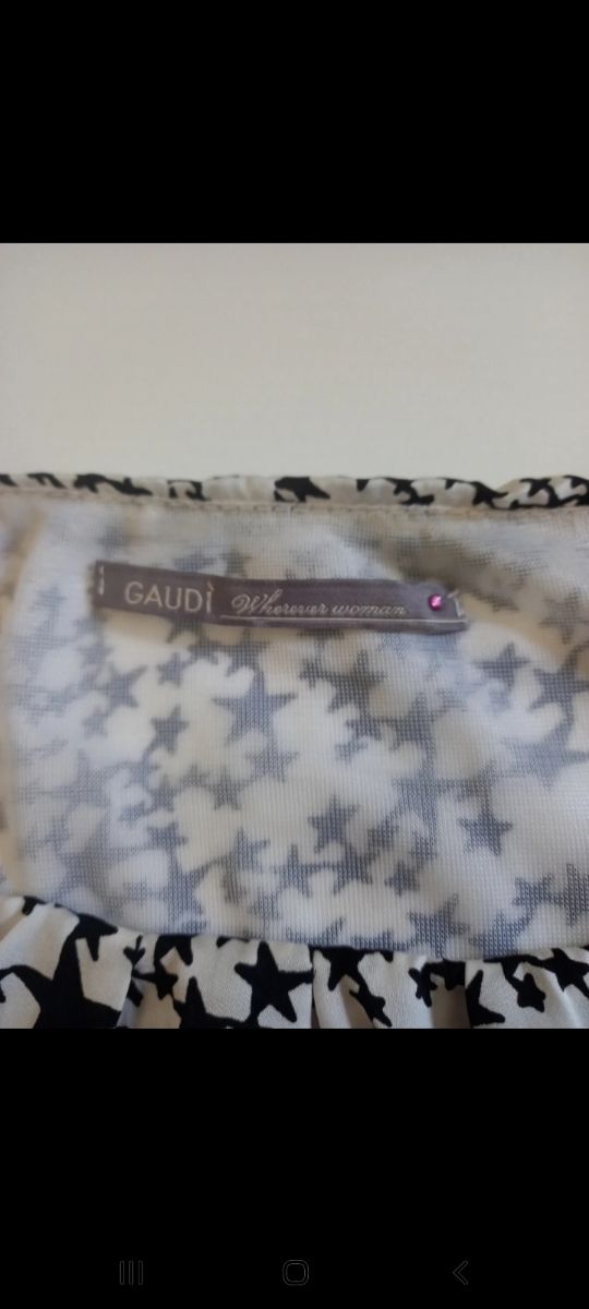 Gaudi' mini abito bianco stelline nere