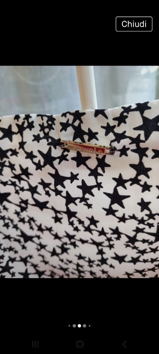Gaudi' mini abito bianco stelline nere