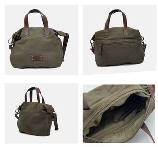 Bolso de Lino y piel