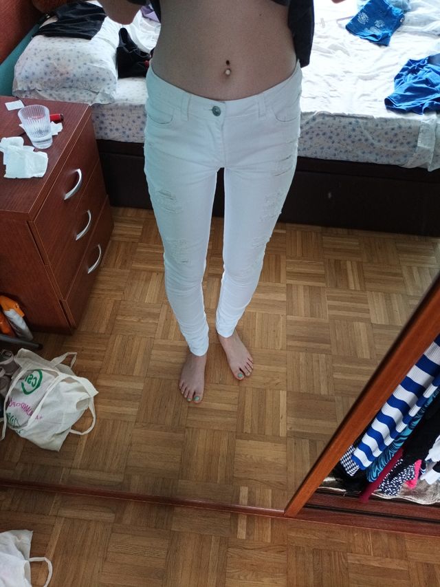 Pantalon Blanco Levis chica