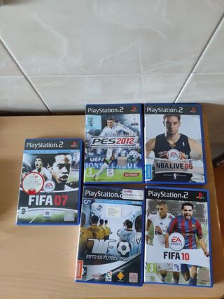 5 juegos para la ps2 por 20€ (en solitario 5€/uno)
