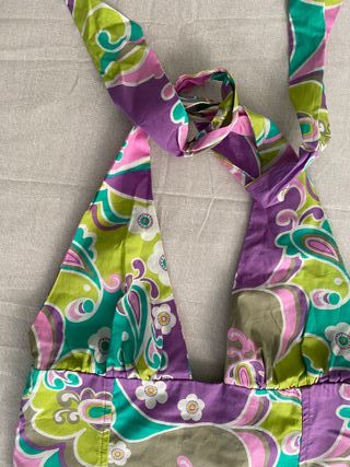 Vestido ZARA escote halter nuevo estilo años 70