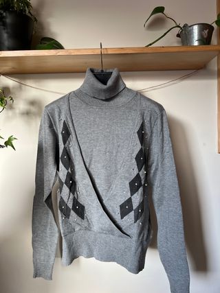 Jersey de punto de cuello alto