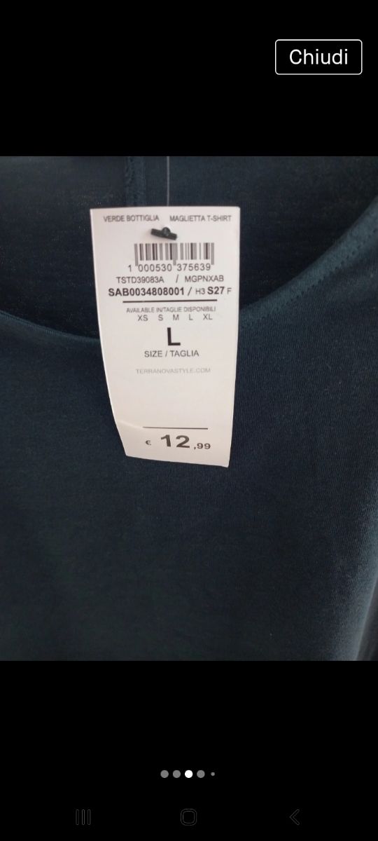 Maglietta cut out verde bottiglia