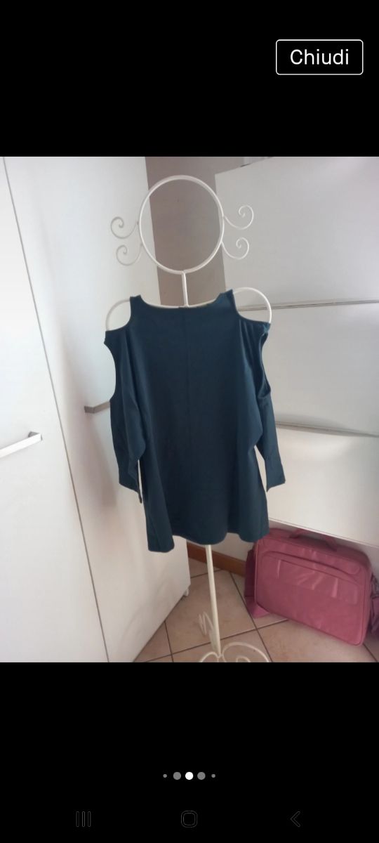 Maglietta cut out verde bottiglia