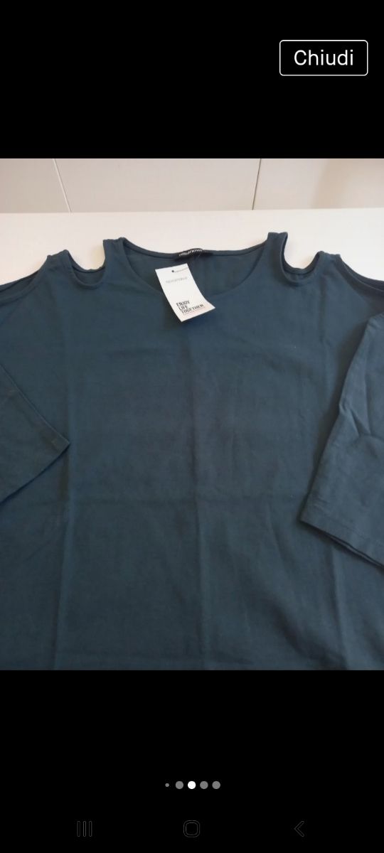 Maglietta cut out verde bottiglia