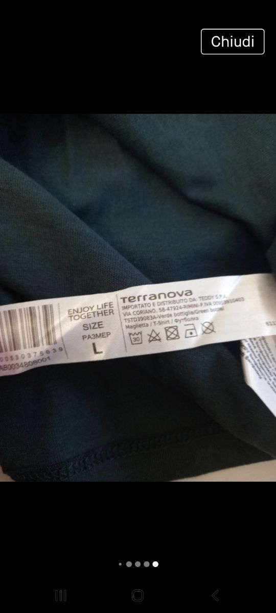 Maglietta cut out verde bottiglia