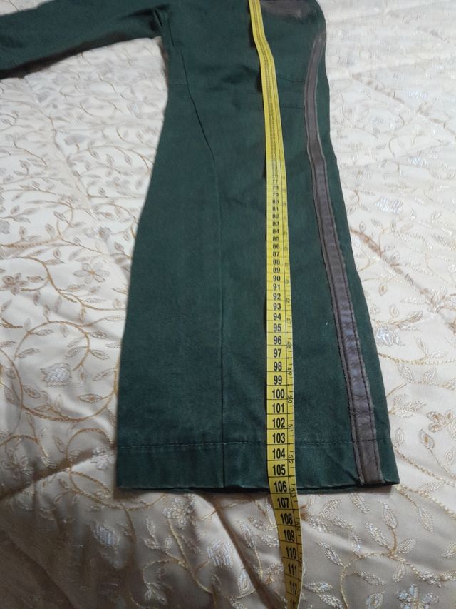 jeans ICERBERG size31 colore verde rifinito in pel