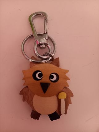 portachiavi gufo con libri