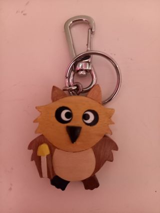 portachiavi gufo con libri