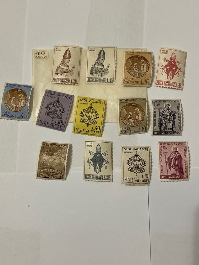 Francobolli poste vaticane Papa VI 1953