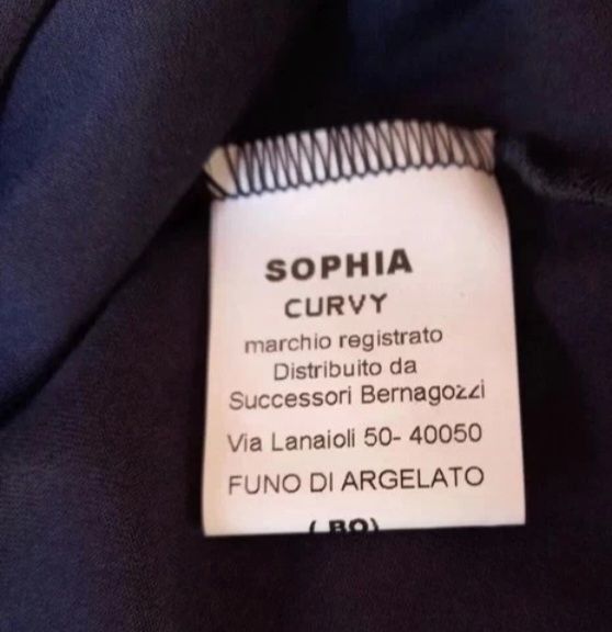 Maglia blu viscosa con applicazioni
