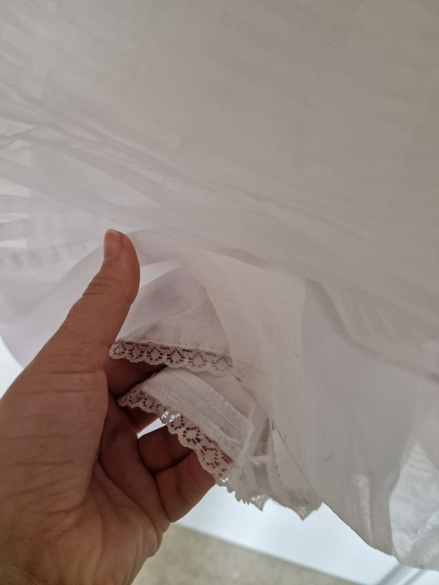 Vestido primera comunión blanco florecitas