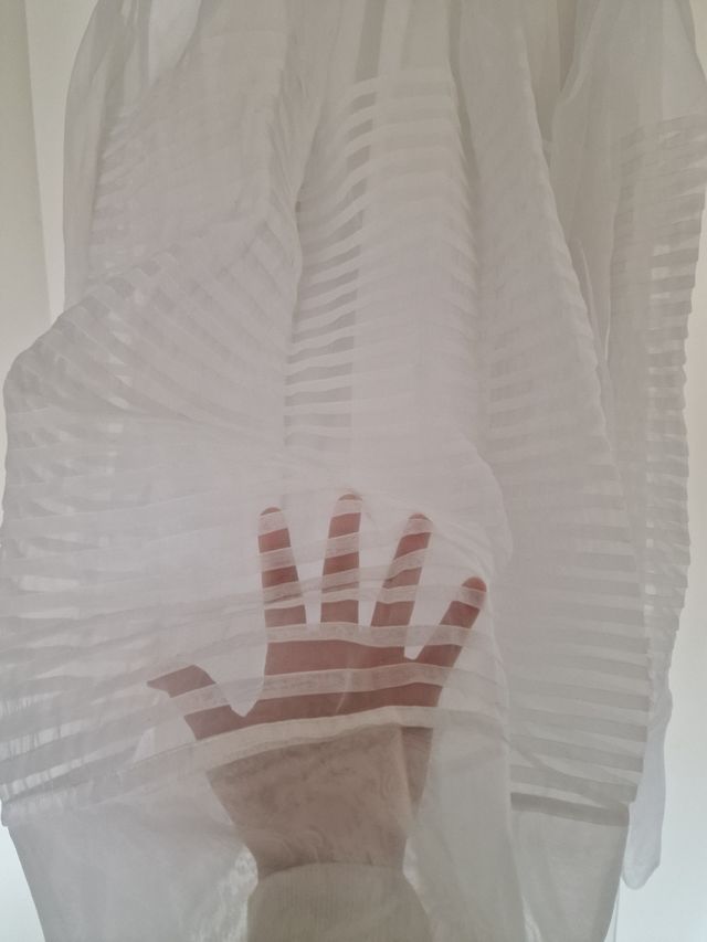 Vestido primera comunión blanco florecitas