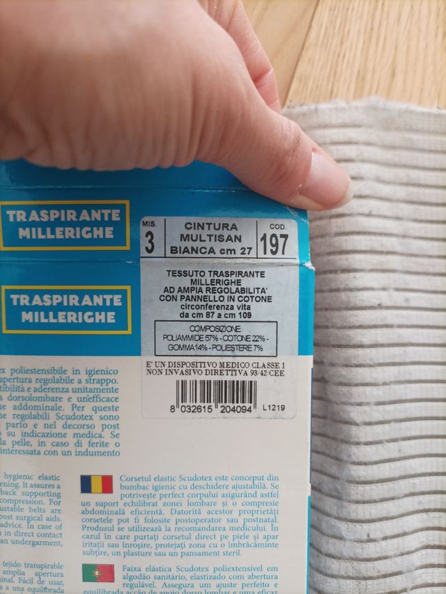 scudotex fascia cintura post operatoria parto 3