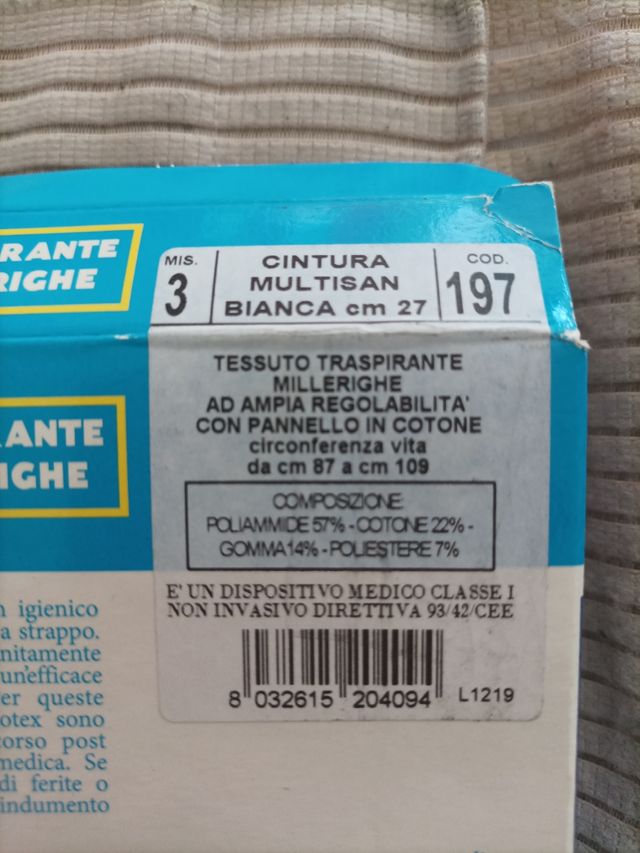 scudotex fascia cintura post operatoria parto 3