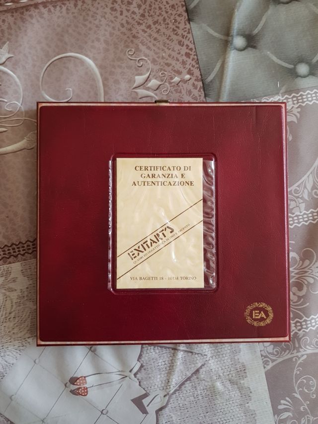 Quadretto su foglia oro. Tramonto al mare.