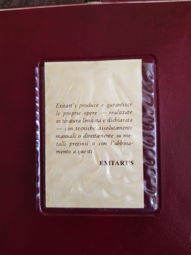 Quadretto su foglia oro. Tramonto al mare.