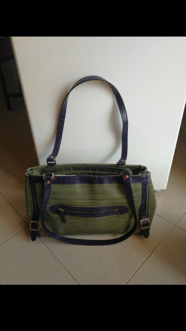 Borsa verde e viola