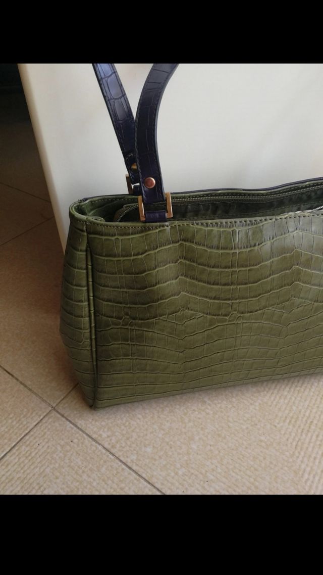 Borsa verde e viola