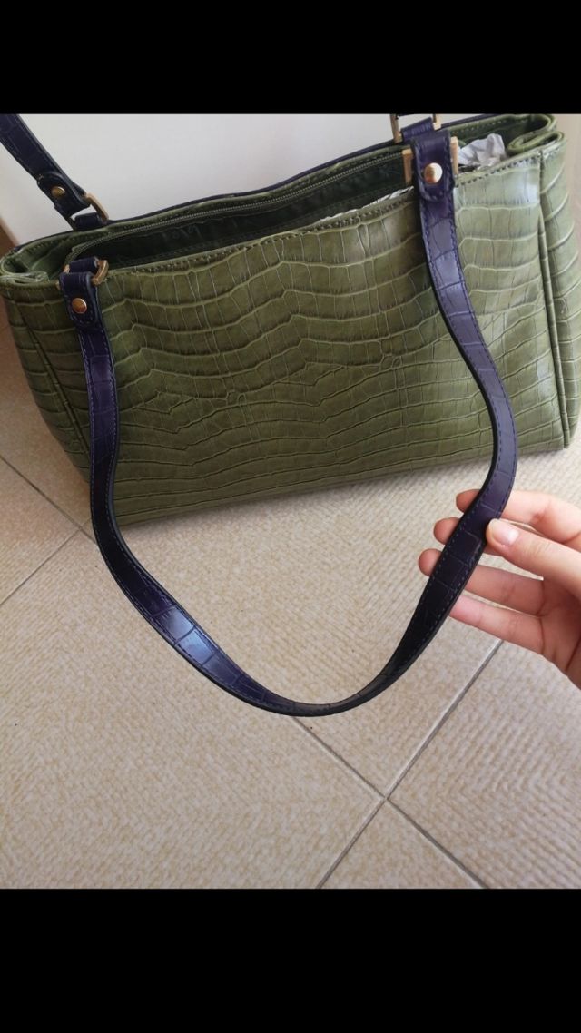 Borsa verde e viola