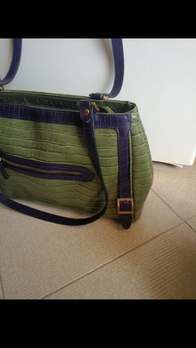 Borsa verde e viola