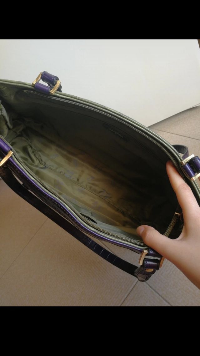 Borsa verde e viola