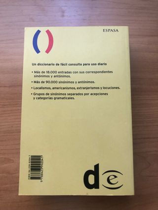 Diccionario sinónimos y antónimos