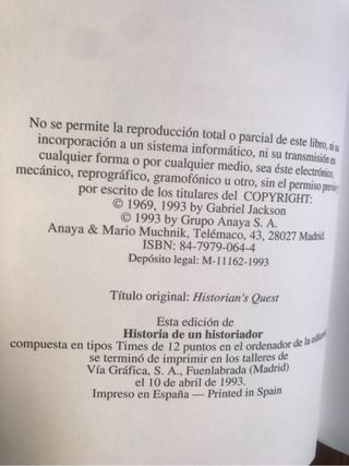 Historia de un historiador