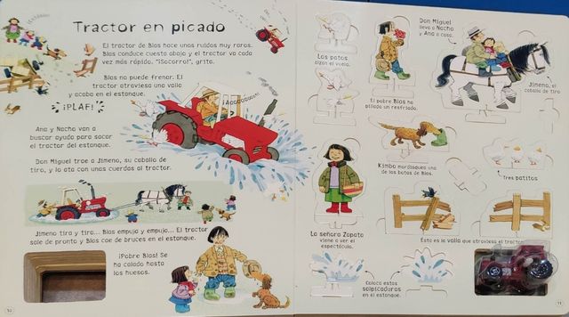 Juega con el libro del tractor 
