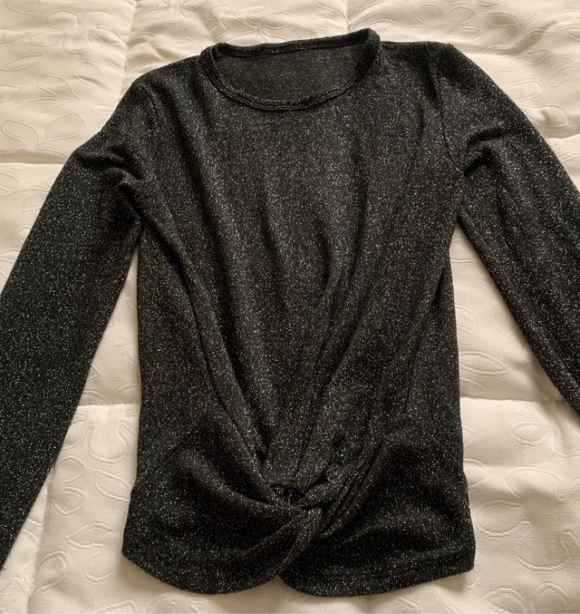 Top negro plata Femme Fatale