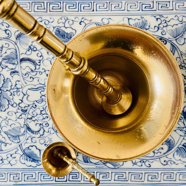 Lote almirez bronce.