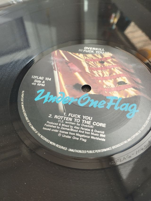 OVERKILL !!! fuck you !!! 1987 EP vinilo