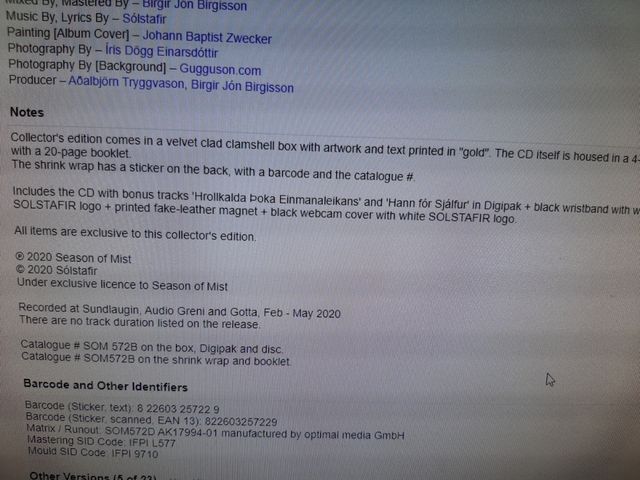 Box set Solstafir "Endless twilight of codependent