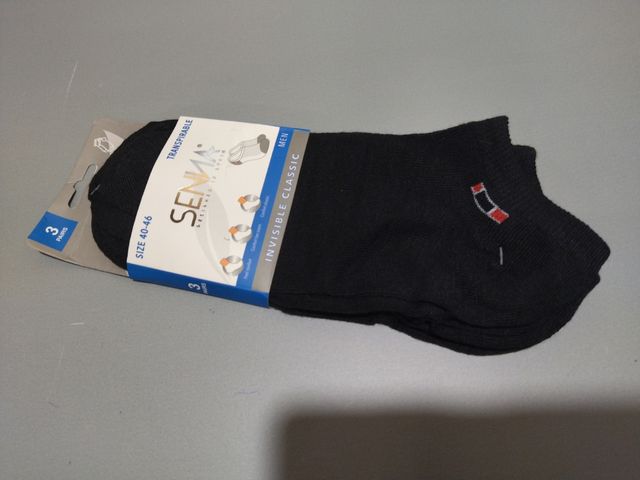 CALZINI ALLA CAVIGLIA CONFEZIONE DA 3 UNITÀ NERE