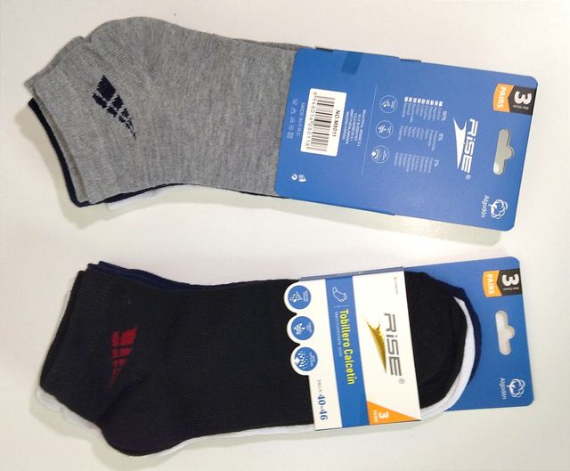 CALZINI ALLA CAVIGLIA CONFEZIONE DA 3 UNITÀ NERE