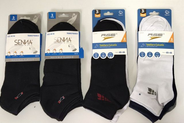 CALZINI ALLA CAVIGLIA CONFEZIONE DA 3 UNITÀ NERE