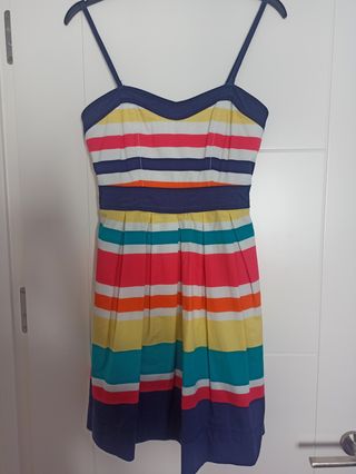 Vestido fiesta rayas colores