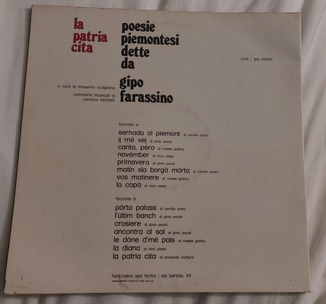 Vinile 33 giri - Gipo Farassino