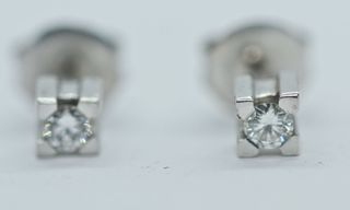 Pendientes Oro Blanco 18KT Brillante