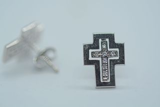 Pendientes Oro Blanco 18 KT Brillantes